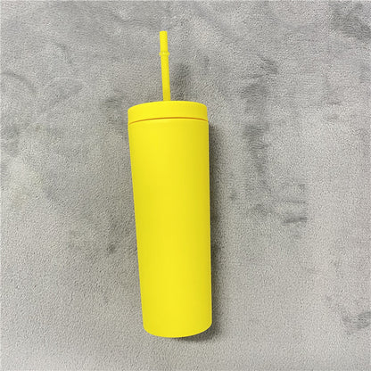 25Pack 19oz Rubber Paint Matte Color Plastic Cup Water Bottle-CNLCA