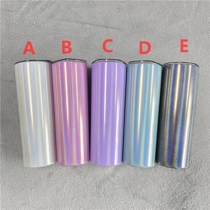 20oz Shimmer Glitter Blank Sublimation Skinny Straight Tumbler -CNLCA