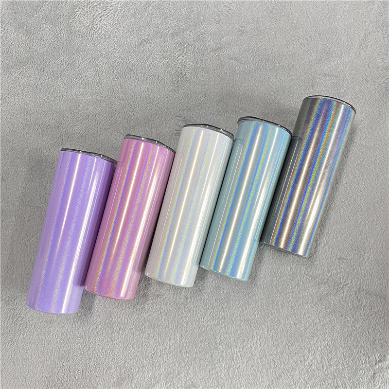 20oz Shimmer Glitter Blank Sublimation Skinny Straight Tumbler -CNLCA