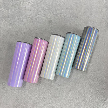 20oz Shimmer Glitter Blank Sublimation Skinny Straight Tumbler -CNLCA