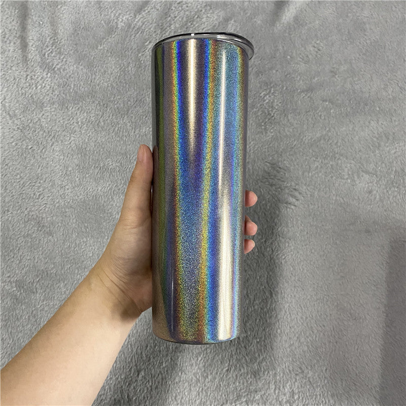 20oz Shimmer Glitter Blank Sublimation Skinny Straight Tumbler -CNLCA