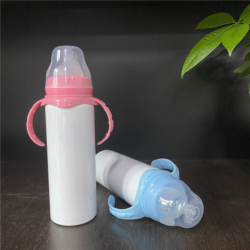 8oz 240ml Baby Kids White Blank Sublimation Insulated Feeding Bottle 40pc/case-CNLCA