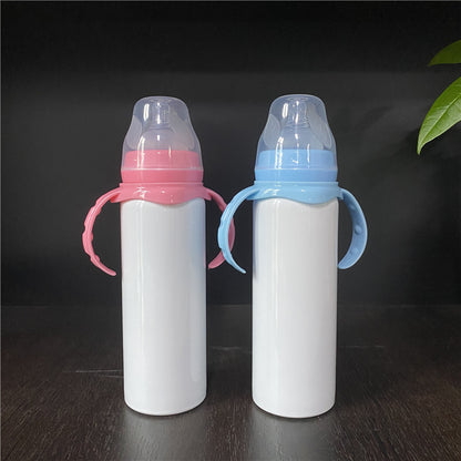 8oz 240ml Baby Kids White Blank Sublimation Insulated Feeding Bottle 40pc/case-CNLCA