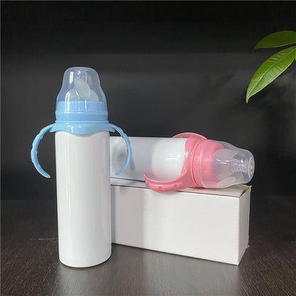 8oz 240ml Baby Kids White Blank Sublimation Insulated Feeding Bottle 40pc/case-CNLCA