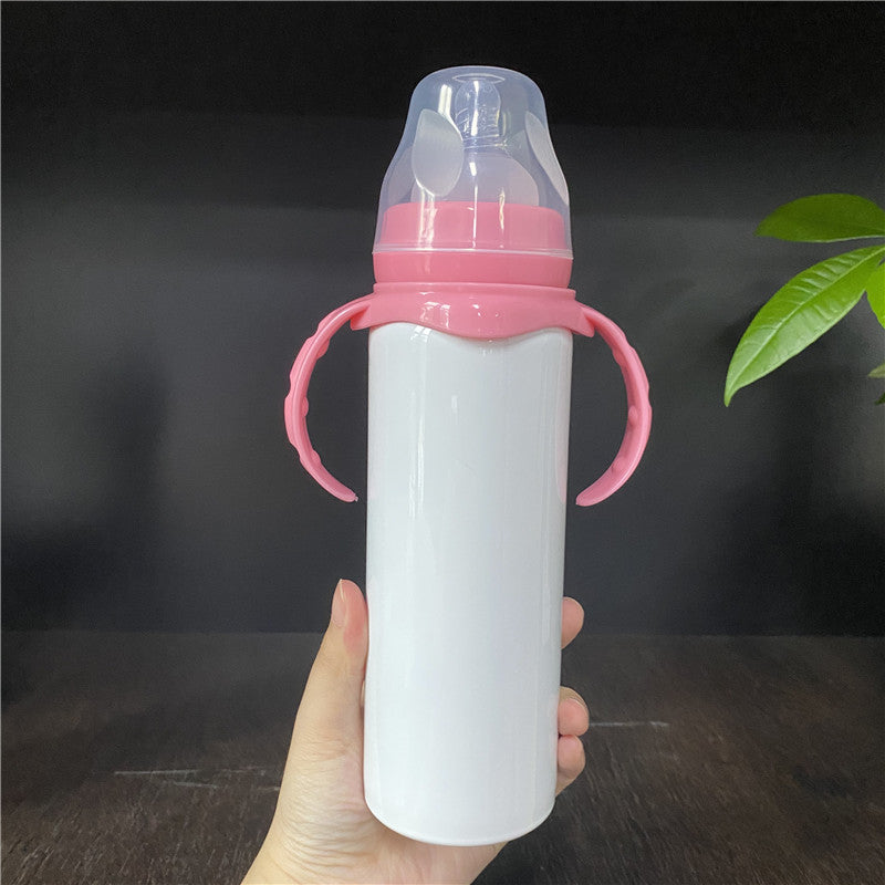 8oz 240ml Baby Kids White Blank Sublimation Insulated Feeding Bottle 40pc/case-CNLCA