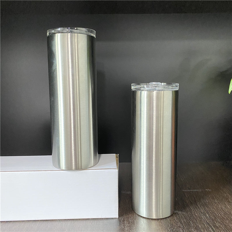 20oz Silver Metal Color Blank Sublimation Skinny Straight Tumbler -CNLCA