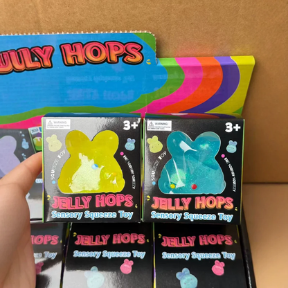 Glitter Jolly Hops Rabbit Squish Jelly Bunny Squishy Maltose Filled ASMR Stress Relief Fidget Squeeze Toy-CNLCA