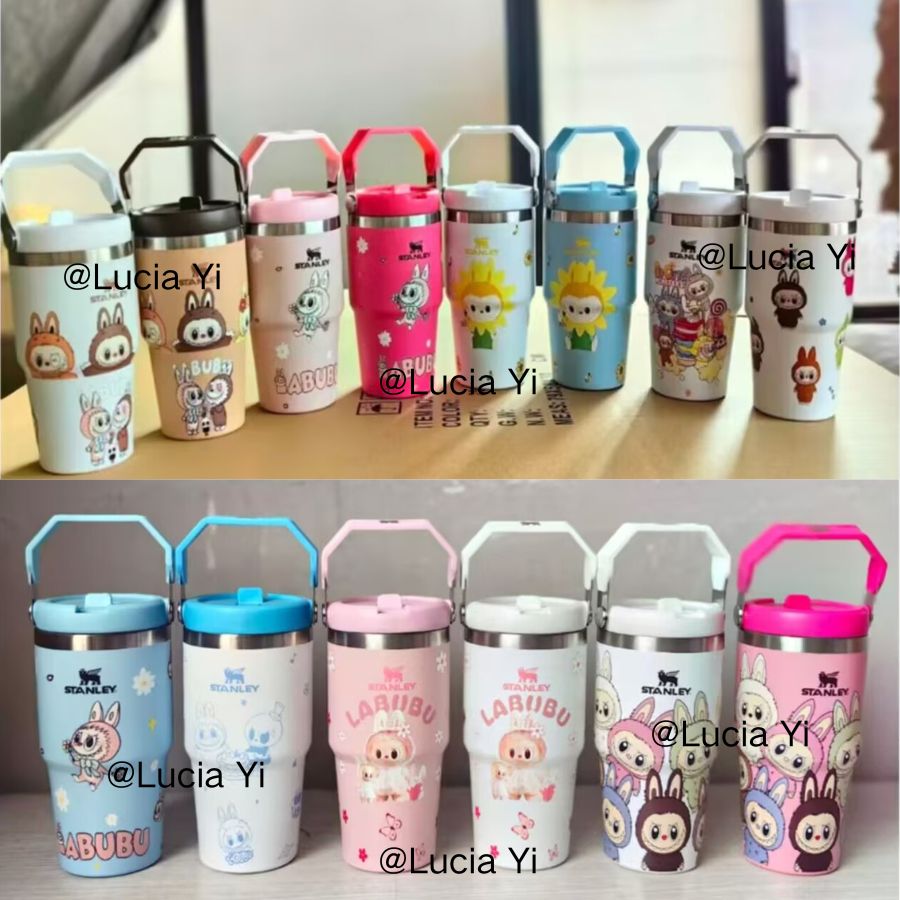 20oz LABUBU Cartoon Pattern Designs Stainess Steel Stanley Style Quencher Tumbler -CNLCA