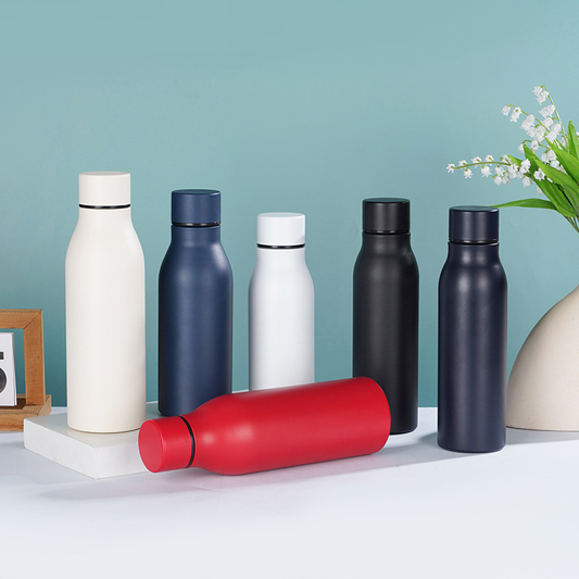 350ml 500ml Powder Coated Stainless Steel Water Bottle for Laser Engraving-CNLCA
