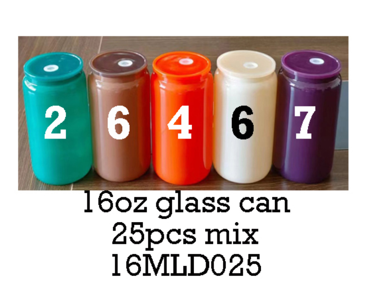 16oz Solid Colored Blank Sublimation Beer Glass Cans For Autumn and Winter-CNLCA