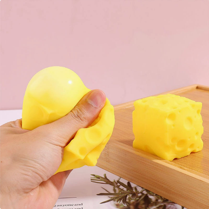 Soft Cute Cheese Cube Slow Rebound Squishy Fidget Toy Unique Birthday Party Favor & Stress Release Gift-CNLCA