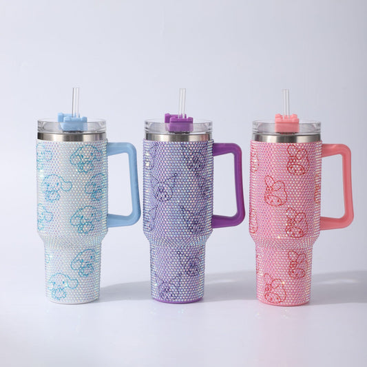 40oz Kitty/Kuromi /Melody/Cinnamoroll Rhinestone Bling Quencher Tumbler-CNLCA