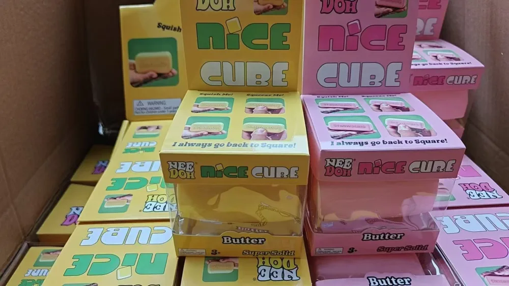 China 72Pack Needoh Cute Flour-filled TPR Yellow Butter Pink Strawberry Squishy Butter Stick Stress Relief Fidget Toy-CNLCA