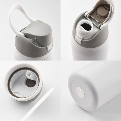 16oz/19oz/24oz/28oz/32oz Flip Straw Lid Insulated Stainless Steel Sports Owala Style Water Bottle for Laser Engraving-CNLCA