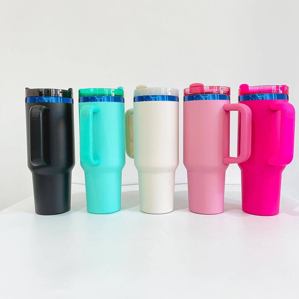 💎40oz Colorful Blue Plated Underneath Powder Coated H2.0 Quencher Tumblers For Laser Engraving -CNLCA