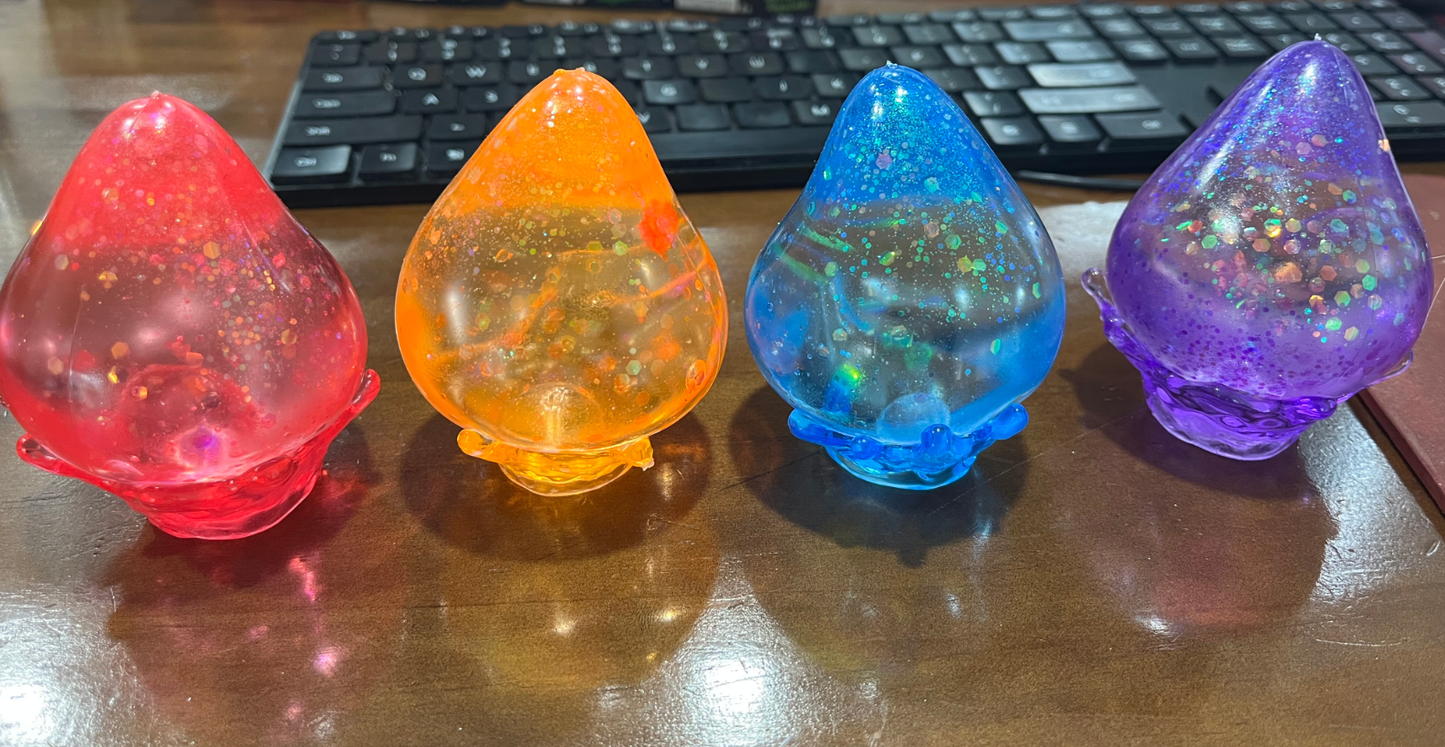 Glitter Water Drop Squishy Stress Relief Schylling Squish Fidget Toy-CNLCA