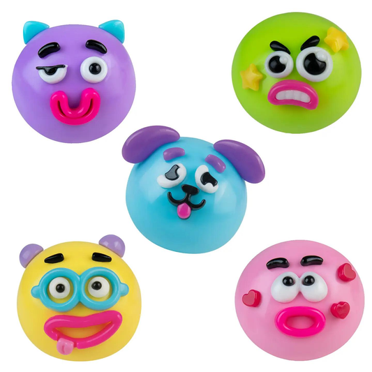 Funny Cute Dog Face Swap Squishy Stree Ball Soft Squeeze Smushers Sensory Toy for Kids & Adults-CNLCA