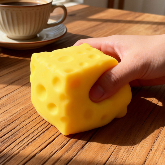 Soft Cute Cheese Cube Slow Rebound Squishy Fidget Toy Unique Birthday Party Favor & Stress Release Gift-CNLCA