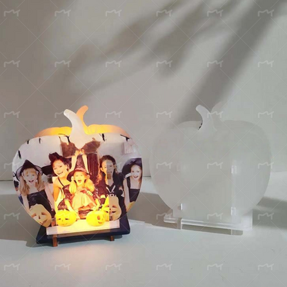 Pumpkin Graduation Cap Sublimation Acrylic Decoration Lantern Memorial Sublimation Halloween Candy Box Lantern with LED Candle-CNLCA