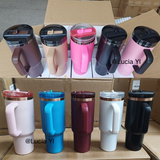 40oz Protour Black/Copper Plated Underneath Flip Straw Tumbler-CNLCA