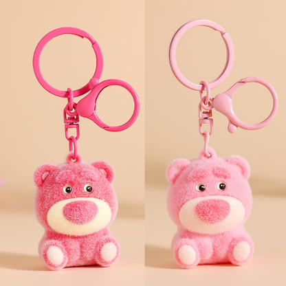 Cute Labubu Strawberry Bear Tumbler Keychain-CNLCA