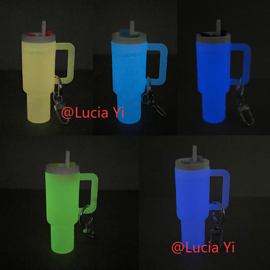 40oz Stanley Style Tumbler Shaped Glow In Dark Keychain Tumbler Accessories-CNLCA