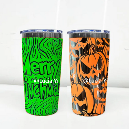 🖤🖤20oz Powder Coated Black Plated Underneath Yeti Style Tumbler Mug For Laser Engrave-CNLCA