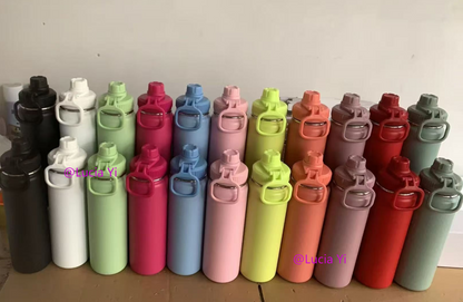 24oz Powder Coated Stainless Steel Vacuum Flask Tumbler Water Bottle For Laser Engraving-CNLCA