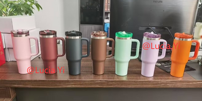 40oz New Color Autumn Winter Protour Flip Straw Lids Stainless Steel Tumbler for Laser-CNLCA