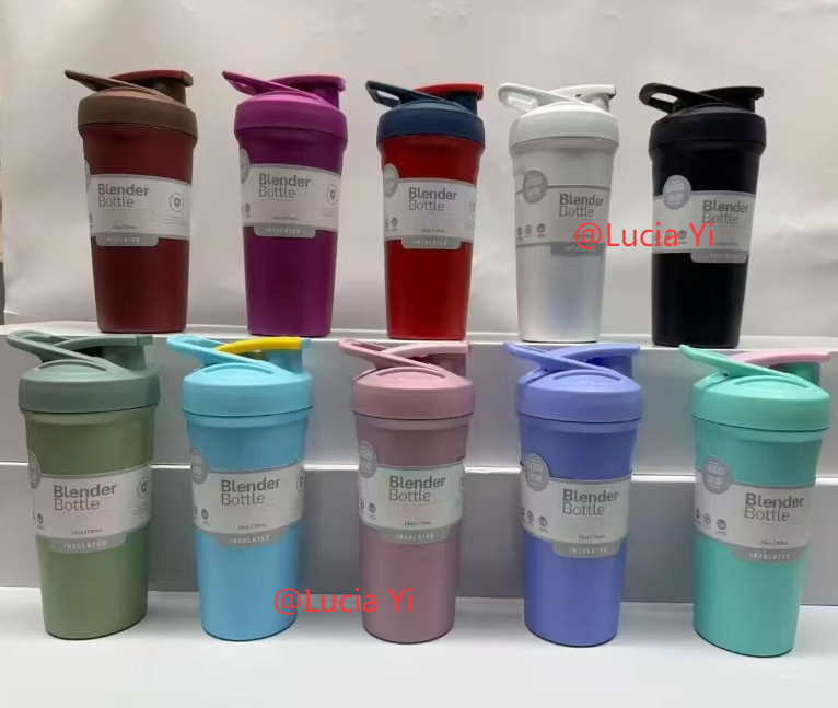 24oz Stainless Steel Portable Coffee Cup Outdoor Camping Milkshake Shaker Tumbler Stanley Style Blender Bottle for Laser Engrave-CNLCA