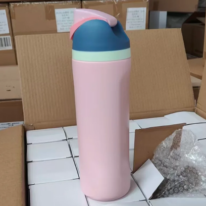 24oz Owala Style Powder Coated Stainless Steel Tumbler Water Bottle for Laser-CNLCA