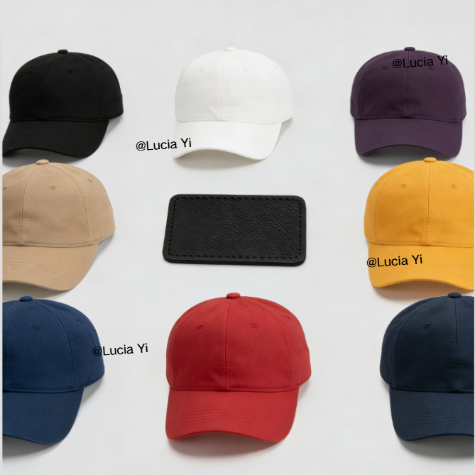 Silver Laser Effect PU Leather Label Trademark Leather Signboard for Cap Hats Clothing-CNLCA