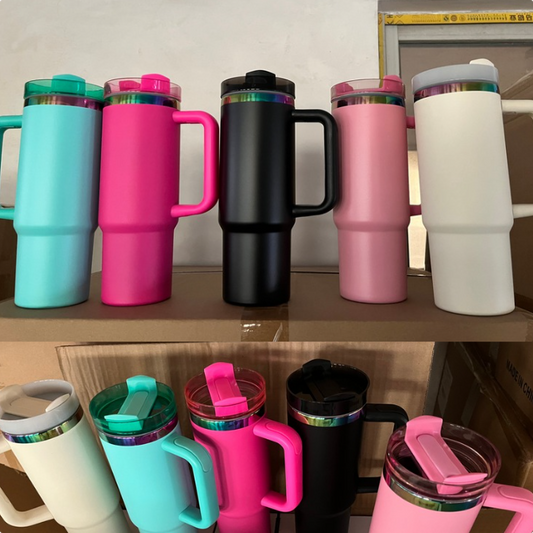 Powder Coated H2.0 30oz Rainbow Plated Underneath Quencher Tumbler For Laser Engraving-CNLCA