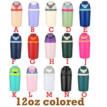 12oz/16oz/19oz/24oz/28oz/32oz Flip Straw Lid Insulated Stainless Steel Sports Owala Style Water Bottle for Laser Engraving-CNLCA
