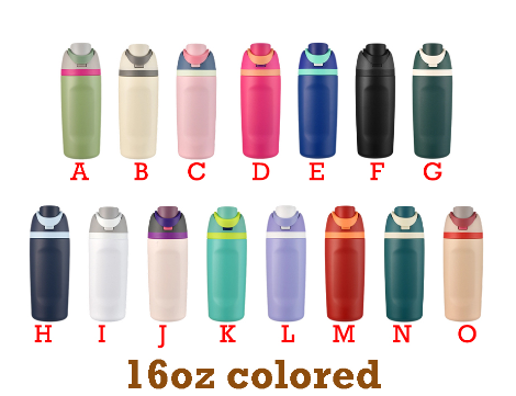 12oz/16oz/19oz/24oz/28oz/32oz Flip Straw Lid Insulated Stainless Steel Sports Owala Style Water Bottle for Laser Engraving-CNLCA