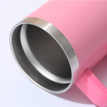 25Pack 20oz Powder Coated Chubby Stainless Steel Insulated Coffee Tumbler Mug with Removable Handle For Laser-CNLCA