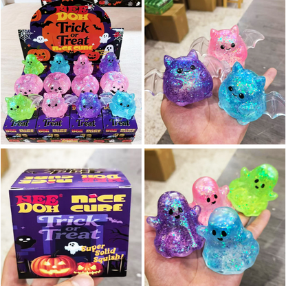 Needoh Style Maltose Filled Halloween Pumpkin Bat Ghost Squishy Slow Rising Squeeze Fidget Toy Stress Relief Sensory Play Gift-CNLCA