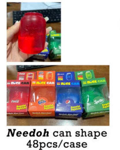 NeeDoh Style Soda Can Shape Stress Balls Viral Transparent Squishy Slow Rise Soft Stress Relief Fidget Sensory Toys for Anxiety Relief-CNLCA