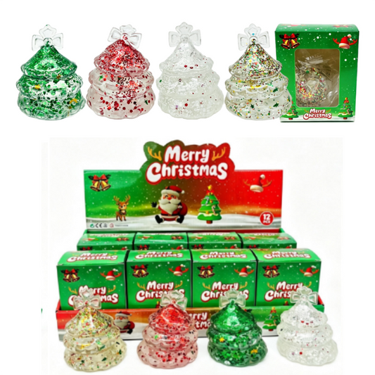72Pack Glitter Christmas Tree Squish Xmas Tree Squishy Squeeze Fidget Toys-CNLCA