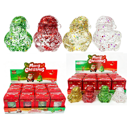 72Pack Glitter Christmas Santa Squish Xmas Santa Claus Squishy Squeeze Fidget Toys-CNLCA