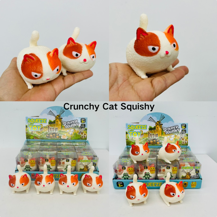72Pack Crunchy Cat Squishy Block‑Filled Crinkle Sound Squishy ASMR Stress Relief Fidget Toys for Kids-CNLCA
