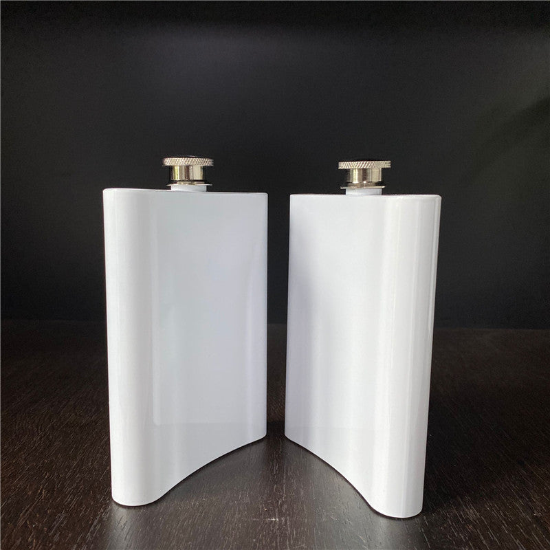 8oz White Blank Sublimation Mini Stainless Steel Tumbler Bottle Hip Flask 100pc/case-CNLCA