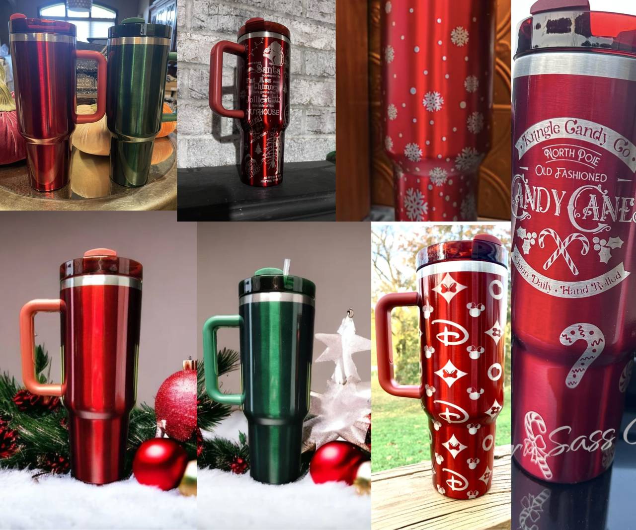 New Arrival Blank Sublimation 40oz Christmas Tumbler Stanley+Starbucks Co-branded -CNLCA