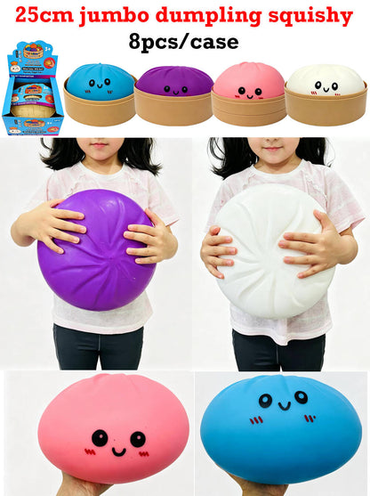 25cm Jumbo Steamed Bun Squishy Toy Large Size Giant Baozi Dumpling Squeeze Fidget Toy-CNLCA