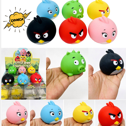 72Pack Angry Birds Crunchy Squishy Block‑Filled Crinkle Sound Squishy ASMR Stress Relief Fidget Toys for Kids-CNLCA