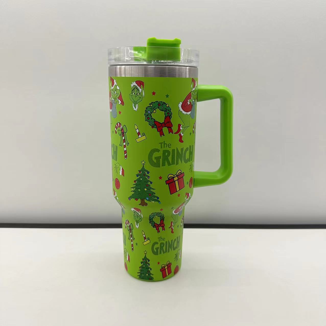 Christmas Grinch 40oz Tumbler WIth Handle-Mix Colors Randomly-CNLCA