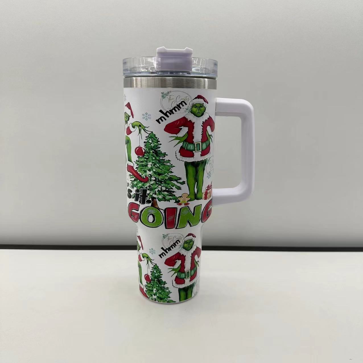 Christmas Grinch 40oz Tumbler WIth Handle-Mix Colors Randomly-CNLCA