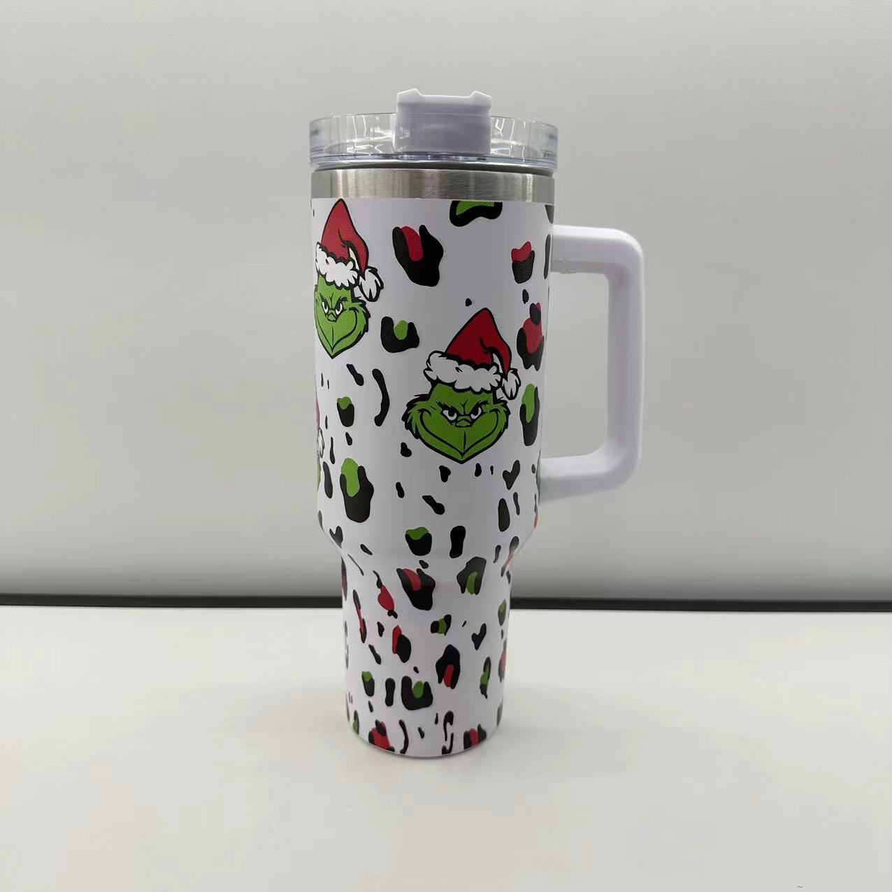 Christmas Grinch 40oz Tumbler WIth Handle-Mix Colors Randomly-CNLCA