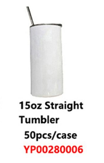 15oz Sublimation Skinny Straight Tumbler - USLCA