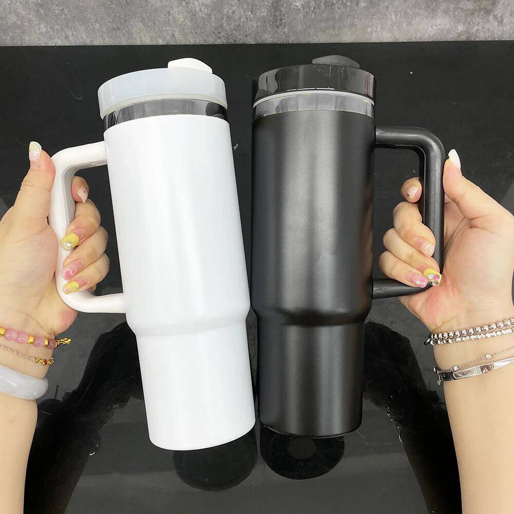 30oz Purple Black Plated Underneath Powder Coated Green Color Quencher Tumblers For Laser Engrave -CNLCA